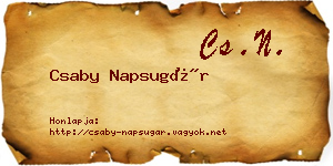 Csaby Napsugár névjegykártya