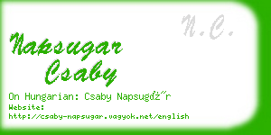 napsugar csaby business card
